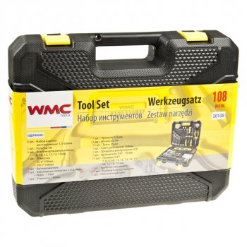 4 499 р. Набор инструментов 108 предметов слесарно-монтажный 14, 38 DR 4-19мм WMC TOOLS WMC TOOLS wmc-30108  с доставкой в г. Пермь. Увеличить фотографию 3