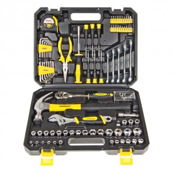 4 749 р. Набор инструментов 128 предметов слесарно-монтажный 14, 38 DR 4-21мм WMC TOOLS WMC TOOLS wmc-30128  с доставкой в г. Пермь. Увеличить фотографию 1