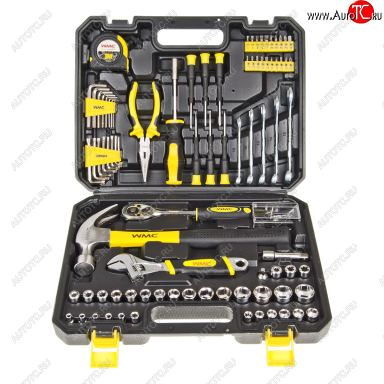 4 749 р. Набор инструментов 128 предметов слесарно-монтажный 14, 38 DR 4-21мм WMC TOOLS WMC TOOLS wmc-30128  с доставкой в г. Пермь