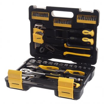 2 669 р. Набор инструментов 61 предмет слесарно-монтажный 3/8 DR 8-22мм WMC TOOLS WMC TOOLS wmc-3061 WMC TOOLS wmc-3061  с доставкой в г. Пермь. Увеличить фотографию 1