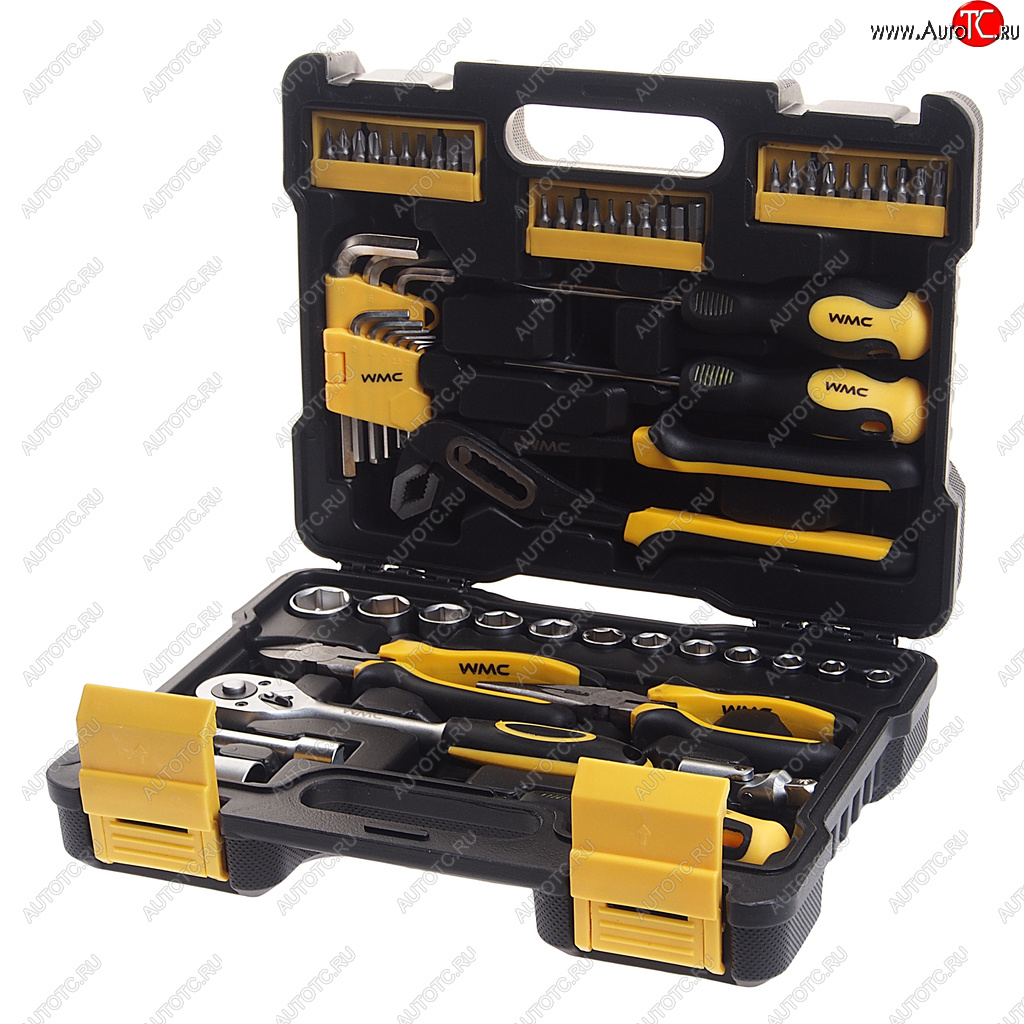 2 669 р. Набор инструментов 61 предмет слесарно-монтажный 3/8 DR 8-22мм WMC TOOLS WMC TOOLS wmc-3061 WMC TOOLS wmc-3061  с доставкой в г. Пермь