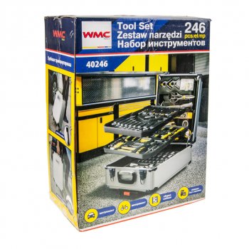 9 999 р. Набор инструментов 246 предметов слесарно-монтажный в кейсе WMC TOOLS WMC TOOLS wmc-40246  с доставкой в г. Пермь. Увеличить фотографию 7