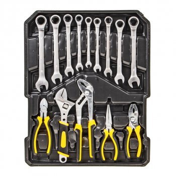 10 999 р. Набор инструментов 287 предметов слесарно-монтажный в кейсе WMC TOOLS WMC TOOLS wmc-40287  с доставкой в г. Пермь. Увеличить фотографию 2