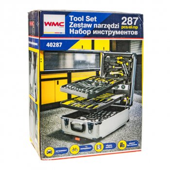 10 999 р. Набор инструментов 287 предметов слесарно-монтажный в кейсе WMC TOOLS WMC TOOLS wmc-40287  с доставкой в г. Пермь. Увеличить фотографию 7