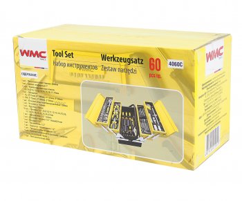 9 449 р. Набор инструментов 60 предметов в складном металлическом ящике WMC TOOLS WMC TOOLS wmc-4060c  с доставкой в г. Пермь. Увеличить фотографию 6