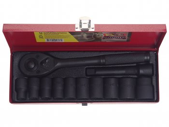 2 279 р. Набор головок ударных 1/2 12-ти гран. 10-24мм 12 предметов WMC TOOLS WMC TOOLS wmc-4122-9 WMC TOOLS wmc-4122-9  с доставкой в г. Пермь. Увеличить фотографию 2