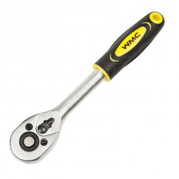 267 р. Ключ трещотка 14 24 зуба реверсивная с резиновой ручкой WMC TOOLS WMC TOOLS wmc-80222(80224)  с доставкой в г. Пермь. Увеличить фотографию 1