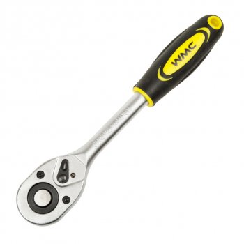 489 р. Ключ трещотка 12 24 зуба реверсивная с резиновой ручкой WMC TOOLS WMC TOOLS wmc-80245(80244)  с доставкой в г. Пермь. Увеличить фотографию 1