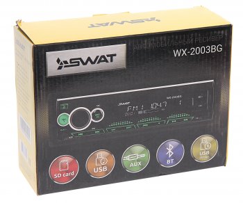 2 689 р. Магнитола автомобильная 1DIN SWAT SWAT wx-2003bg  с доставкой в г. Пермь. Увеличить фотографию 4