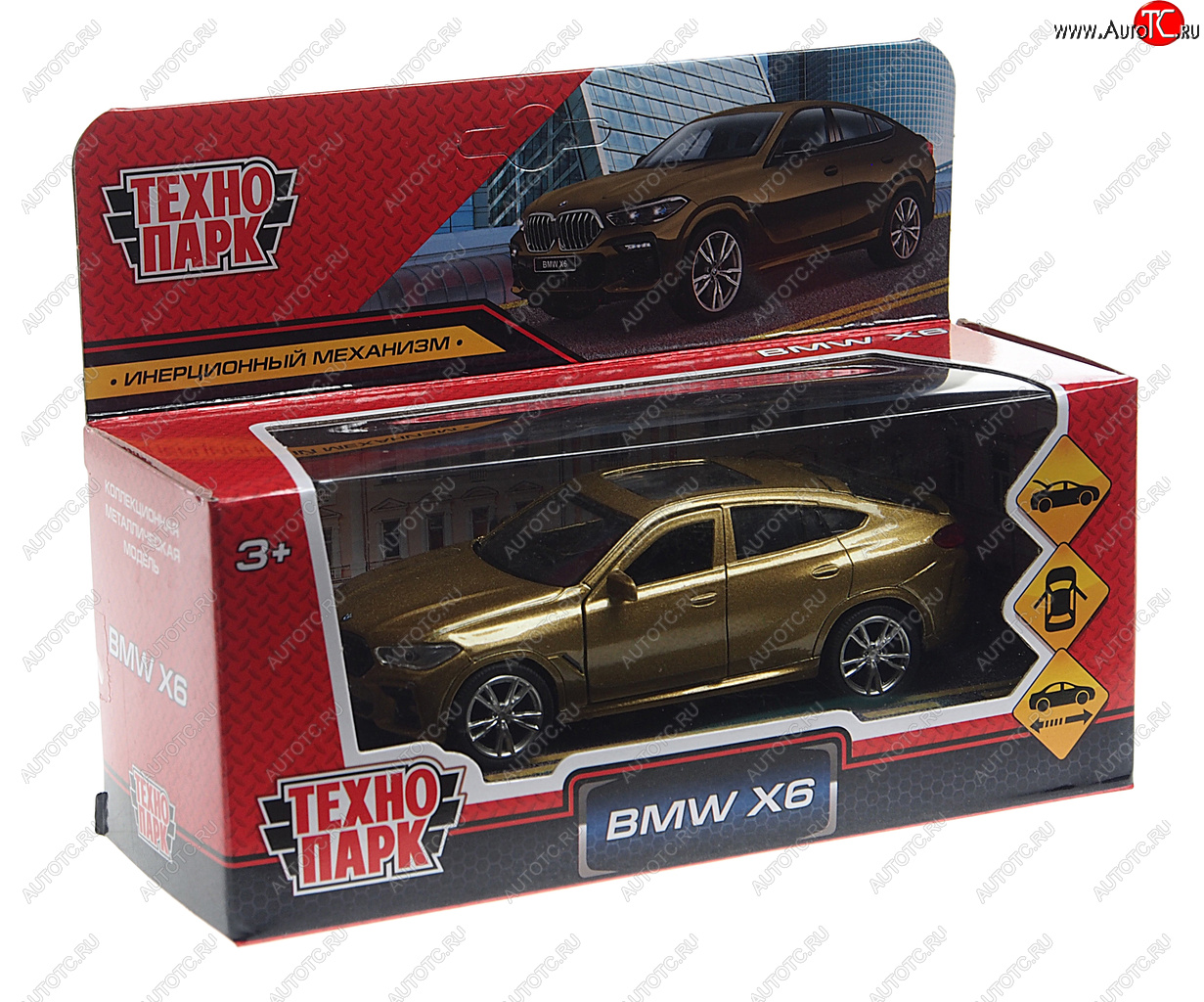1 099 р. Модель автомобиля BMW X6 металлическая ТЕХНОПАРК ТЕХНОПАРК x6-12mat-bg  с доставкой в г. Пермь
