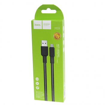 299 р. Кабель iPhone (5-) 1м HOCO HOCO x69 black  с доставкой в г. Пермь. Увеличить фотографию 2