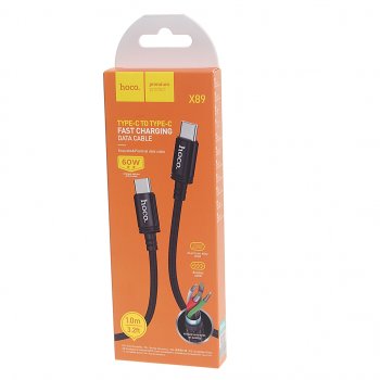 282 р. Кабель USB Type C-USB Type C 1м HOCO HOCO x89 wind black  с доставкой в г. Пермь. Увеличить фотографию 2
