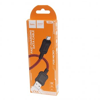 250 р. Кабель micro USB 1м HOCO HOCO x94 red  с доставкой в г. Пермь. Увеличить фотографию 2
