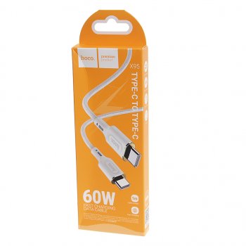 298 р. Кабель USB Type C-USB Type C 1м HOCO HOCO x95 white  с доставкой в г. Пермь. Увеличить фотографию 2