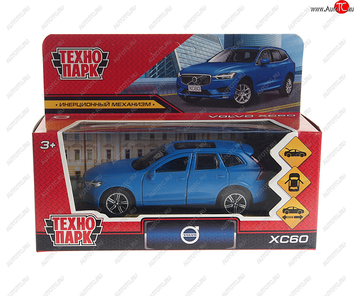 799 р. Модель автомобиля VOLVO XC60 металлическая ТЕХНОПАРК ТЕХНОПАРК xc60-12fil-bu  с доставкой в г. Пермь