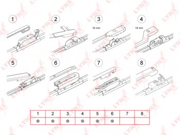 649 р. Щетка стеклоочистителя 400мм бескаркасная LYNX LYNX xf400  с доставкой в г. Пермь. Увеличить фотографию 3