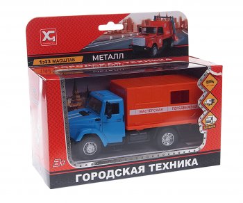 1 169 р. Модель автомобиля ЗИЛ-4331 мастерская (аварийная) металлическая NO NAME xg 877-a93b  с доставкой в г. Пермь. Увеличить фотографию 1