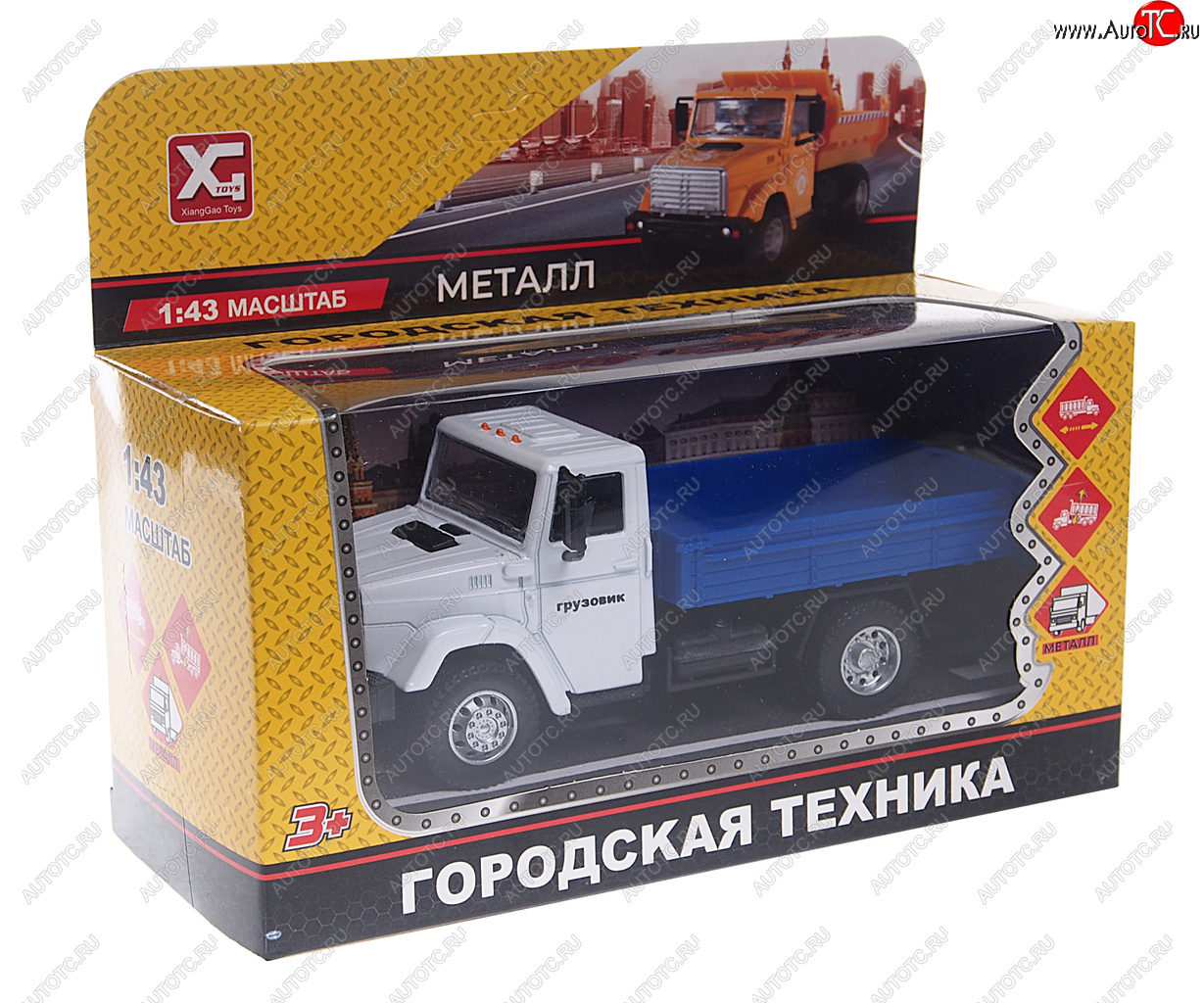 1 139 р. Модель автомобиля ЗИЛ-4331 (бортовой) металлическая NO NAME xg 877-a94b  с доставкой в г. Пермь