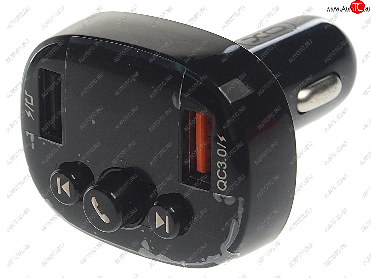 1 049 р. Устройство зарядное в прикуриватель с трансмиттером (bluetooth,hands free) черное XO XO xo-bcc03 black  с доставкой в г. Пермь