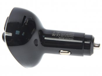 1 129 р. Устройство зарядное в прикуриватель с трансмиттером (bluetooth,hands free) черное XO XO xo-bcc05 black  с доставкой в г. Пермь. Увеличить фотографию 2