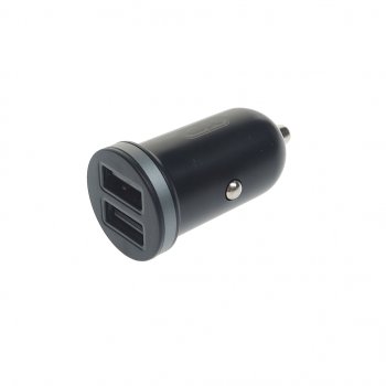 319 р. Устройство зарядное в прикуриватель 2USB 12V черное XO XO xo-cc18dua black  с доставкой в г. Пермь. Увеличить фотографию 1