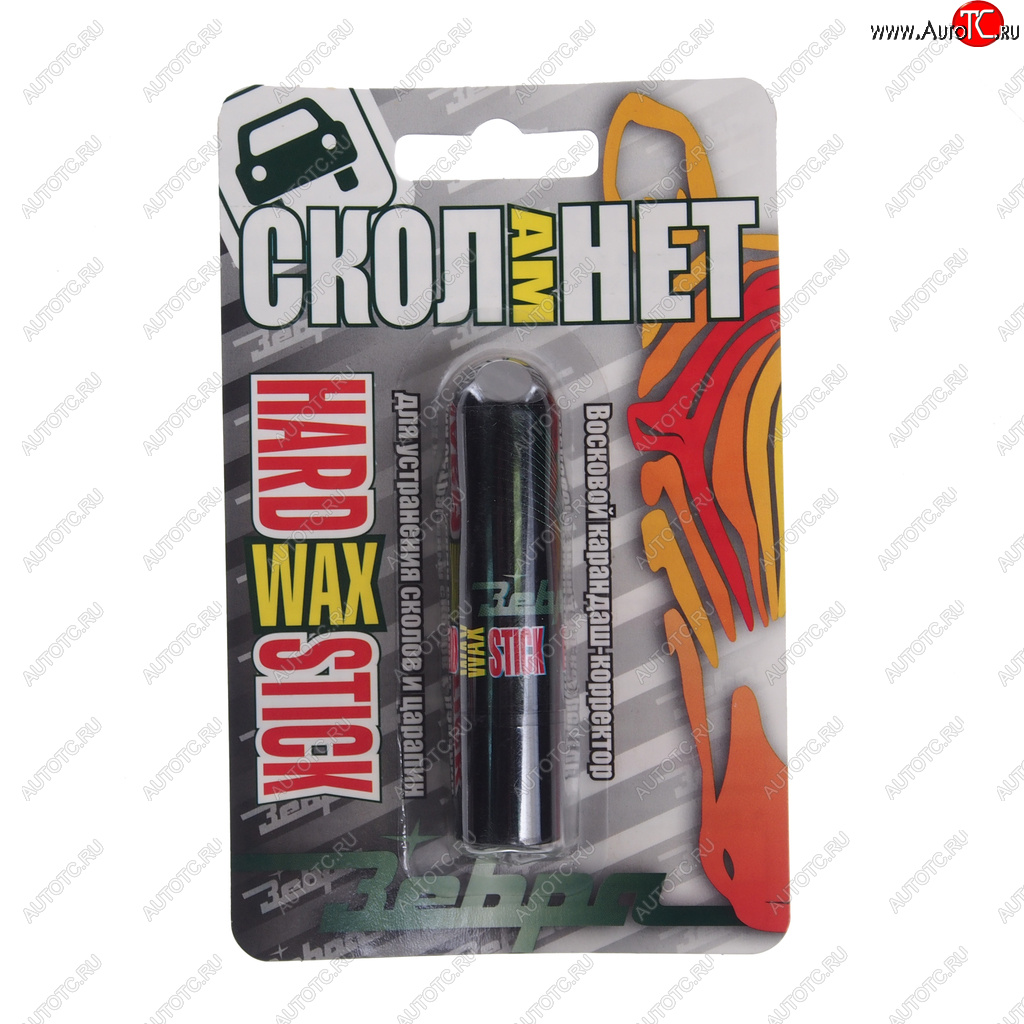 104 р. Карандаш восковой черный блистер HardWAX Stick ЗЕБРА ЗЕБРА z-1419  с доставкой в г. Пермь