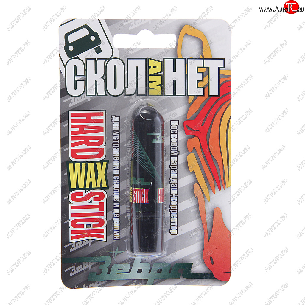 104 р. Карандаш восковой белый блистер HardWAX Stick ЗЕБРА ЗЕБРА z-1426  с доставкой в г. Пермь