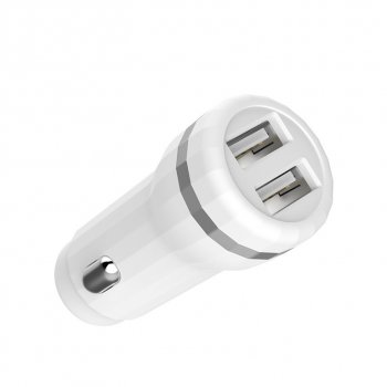 459 р. Устройство зарядное в прикуриватель 2USB 12V HOCO HOCO z27 white  с доставкой в г. Пермь. Увеличить фотографию 2
