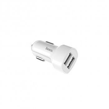 459 р. Устройство зарядное в прикуриватель 2USB 12V HOCO HOCO z2a white  с доставкой в г. Пермь. Увеличить фотографию 1