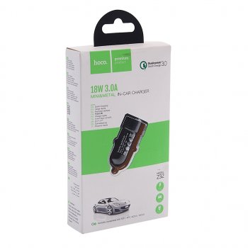 559 р. Устройство зарядное в прикуриватель 1USB 12V 3A HOCO HOCO z32 black HOCO z32 black  с доставкой в г. Пермь. Увеличить фотографию 2
