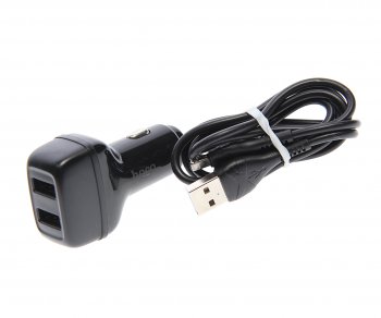 529 р. Устройство зарядное в прикуриватель 2USB 12V 2.4A кабель iPhone (5-) HOCO HOCO z36 black HOCO z36 black  с доставкой в г. Пермь. Увеличить фотографию 1