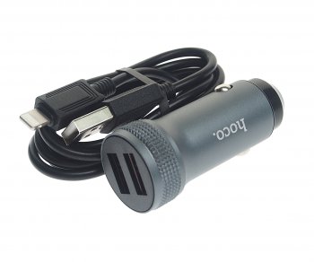 579 р. Устройство зарядное в прикуриватель 1USB 12V кабель iPhone (5-) HOCO HOCO z49 grey HOCO z49 grey  с доставкой в г. Пермь. Увеличить фотографию 1