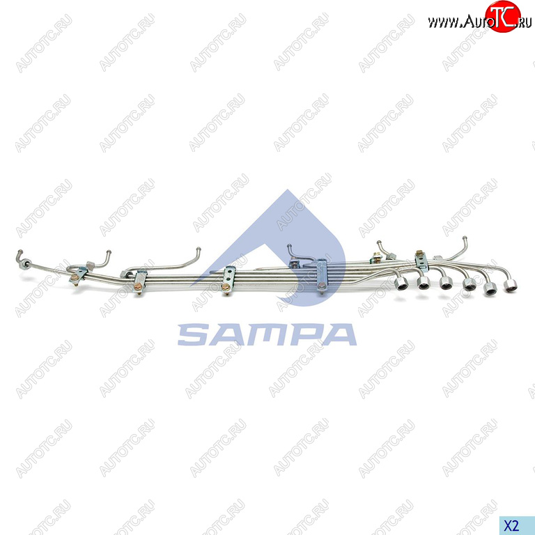 8 949 р. Трубка топливная MAN дв.D2866,D2876 ТНВД комплект (6шт.) SAMPA SAMPA 020.717  с доставкой в г. Пермь