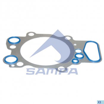 399 р. Прокладка головки блока SCANIA 124 (1 цилиндрDSC12.01) SAMPA SAMPA 042.178  с доставкой в г. Пермь. Увеличить фотографию 1