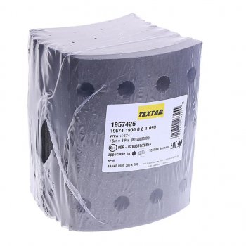 8 799 р. Накладка тормозной колодки BPW (300x200) 1-й рем. 80 отв. 8x15  93251 (8шт.) TEXTAR TEXTAR 1957425  с доставкой в г. Пермь. Увеличить фотографию 1