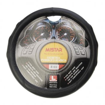 559 р. Оплетка руля (L) 39-41см черная MISTAR MISTAR mis-17stw20 bk (l)  с доставкой в г. Пермь. Увеличить фотографию 1