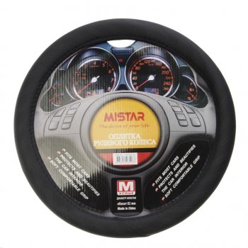 559 р. Оплетка руля (M) 37-39см черная MISTAR MISTAR mis-17stw26 bk (m)  с доставкой в г. Пермь. Увеличить фотографию 1