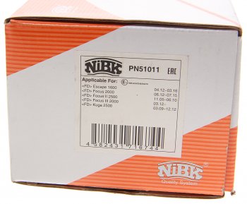 4 949 р. Колодки тормозные передние (4шт.) NIBK Ford Kuga 2 дорестайлинг (2013-2016)  с доставкой в г. Пермь. Увеличить фотографию 4