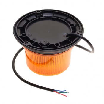 2 299 р. Маяк импульсный 1224V светодиодный стационарный желтый MEGAPOWER MEGAPOWER 370-34-004  с доставкой в г. Пермь. Увеличить фотографию 2
