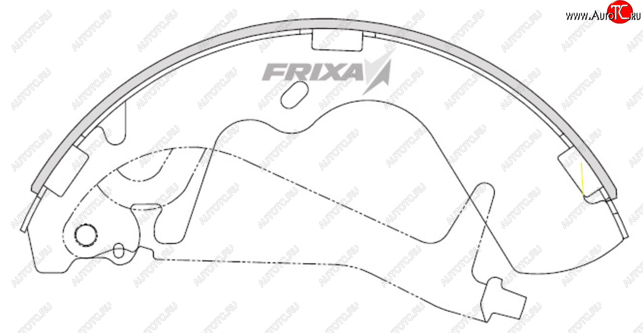 1 679 р. Колодки тормозные передние барабанные (4шт.) HANKOOK FRIXA Hyundai Starex/H1 A1 рестайлинг (2004-2007)  с доставкой в г. Пермь