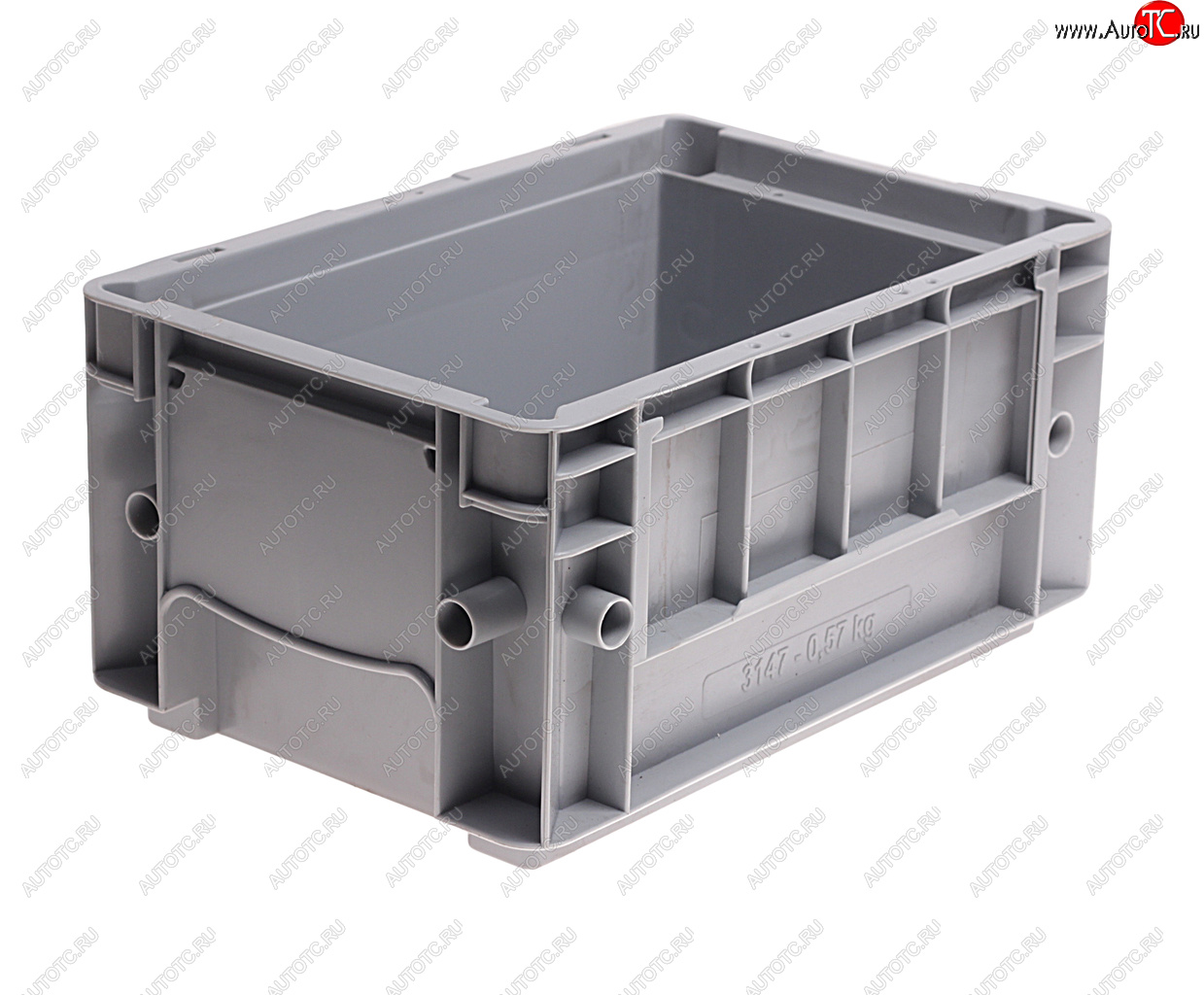 299 р. Ящик полимерный многооборотный 297х198х147.5мм серый IPLAST IPLAST ip-378861  с доставкой в г. Пермь