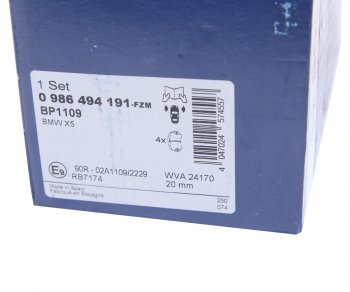 6 249 р. Колодки тормозные передние (4шт.) BOSCH BMW X5 E70 дорестайлинг (2006-2010)  с доставкой в г. Пермь. Увеличить фотографию 4