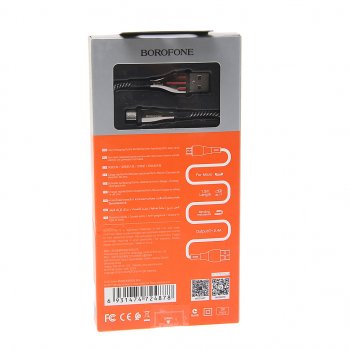 339 р. Кабель micro USB 1.2м т.серый BOROFONE BOROFONE bu23 grey BOROFONE bu23 grey  с доставкой в г. Пермь. Увеличить фотографию 1