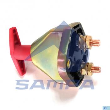 Выключатель массы DAF MAN SCANIA VOLVO 24V 250A красная ручка (металл) SAMPA SAMPA 035.342