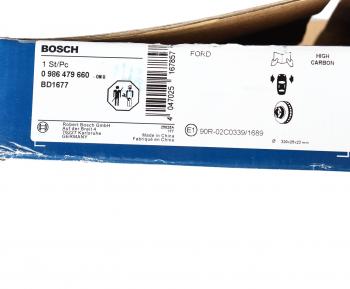 7 599 р. Диск тормозной FORD Focus (04-),Kuga,Transit (13-) передний вентилируемый (1шт.) BOSCH BOSCH 0986479660  с доставкой в г. Пермь. Увеличить фотографию 7