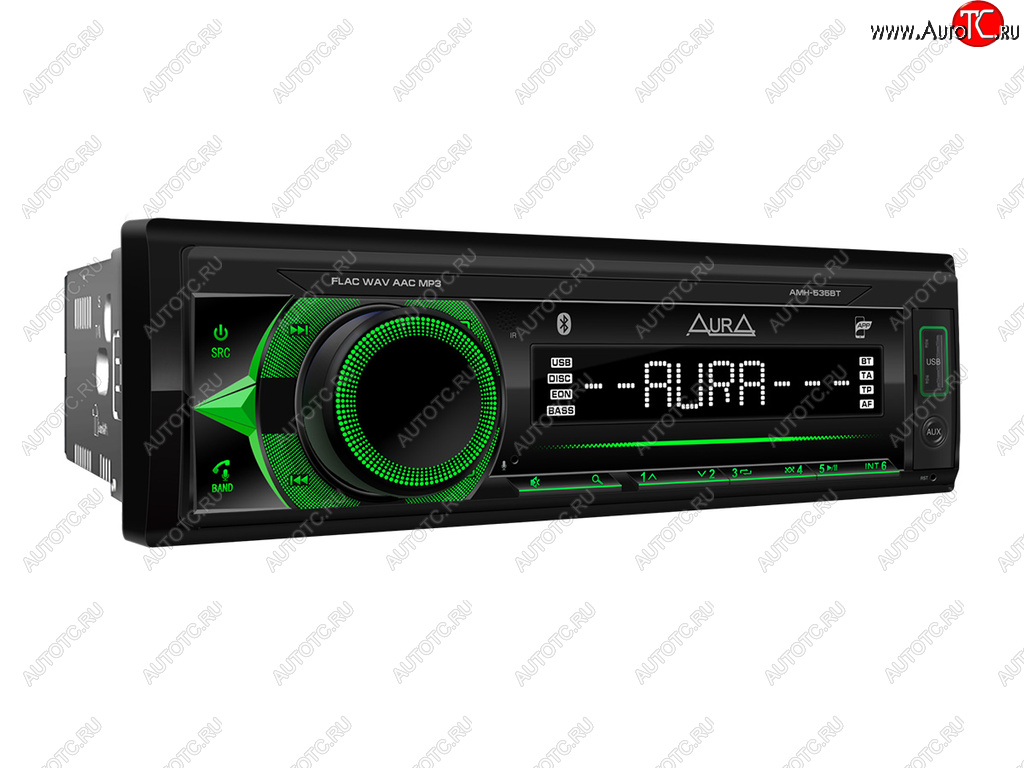 4 199 р. Магнитола автомобильная 1DIN AURA AURA amh-535bt AURA amh-535bt  с доставкой в г. Пермь