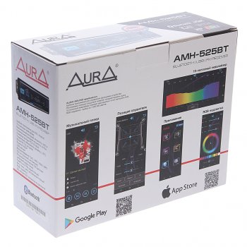 4 199 р. Магнитола автомобильная 1DIN AURA AURA amh-525bt AURA amh-525bt  с доставкой в г. Пермь. Увеличить фотографию 5