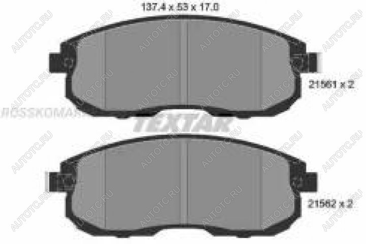 2 699 р. Колодки тормозные передние (4шт.) TEXTAR Nissan Tiida 1 хэтчбэк C11 дорестайлинг, Япония (2004-2007)  с доставкой в г. Пермь