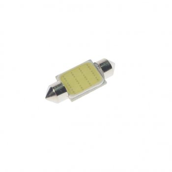 32 р. Лампа светодиодная 12V C10W SV8.5-8 36мм 6000K COB White MEGA ELECTRIC MEGA ELECTRIC 90136  с доставкой в г. Пермь. Увеличить фотографию 1