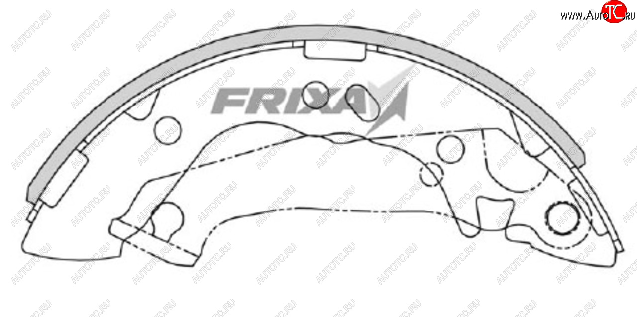 1 099 р. Колодки тормозные задние барабанные (4шт.) HANKOOK FRIXA Hyundai Accent 2 LC седан дорестайлинг (ТагАЗ) (1999-2012)  с доставкой в г. Пермь